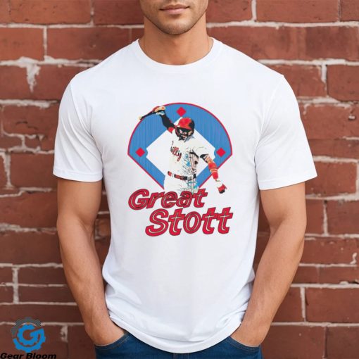 Great Stott Bat Spike Ladies Boyfriend Baseball shirt