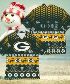 Green Bay Best Ugly Christmas 3D Hawaiian Shirt Printed Fans Gift For Family Holidays