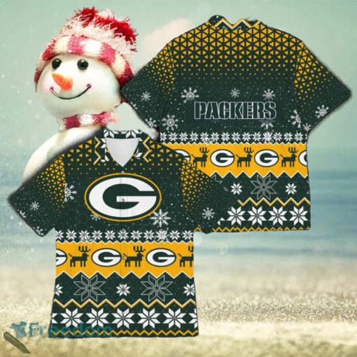 Green Bay Best Ugly Christmas 3D Hawaiian Shirt Printed Fans Gift For Family Holidays