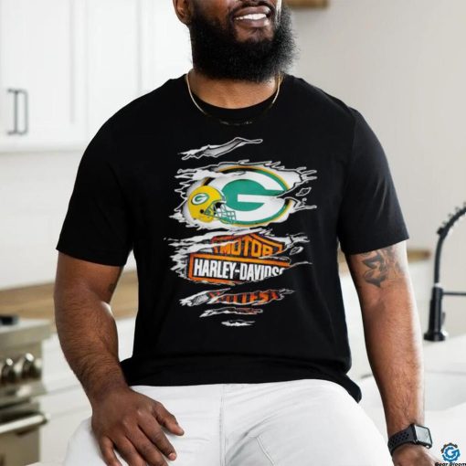 Green Bay Packers Harley Davidson scratch shirt