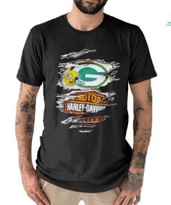 Green Bay Packers Harley Davidson scratch shirt