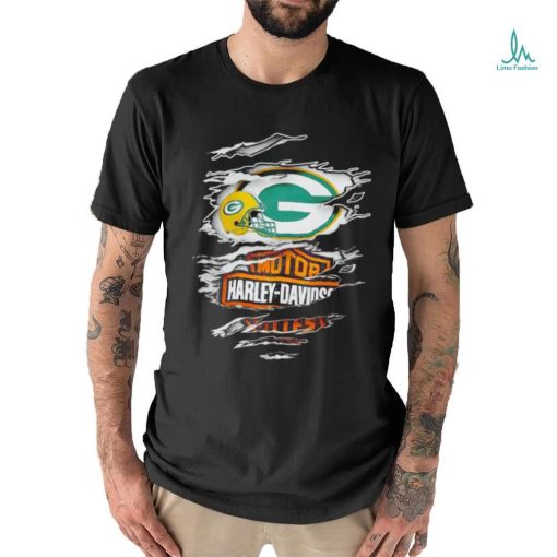 Green Bay Packers Harley Davidson scratch shirt