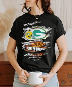 Green Bay Packers Harley Davidson scratch shirt