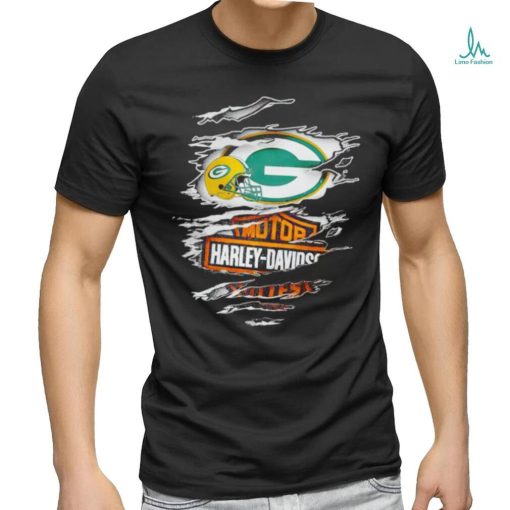 Green Bay Packers Harley Davidson scratch shirt