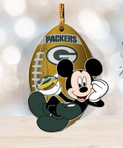 Green Bay Packers NFL Disney Mickey Mouse Xmas Gifts For Fans Personalized Christmas Tree Decorations Ornament