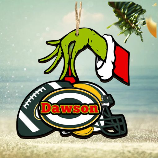 Green Bay Packers NFL Grinch Personalized Ornament SP121023108ID03