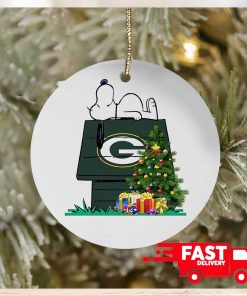 Green Bay Packers Snoopy NFL Football Ornaments 2023 Christmas Tree Decorations