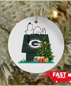 Green Bay Packers Snoopy NFL Football Ornaments 2023 Christmas Tree Decorations