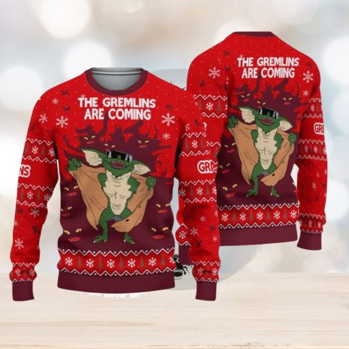 Gremlins The Gremlins Are Coming Ugly Christmas Sweater All Over Print Sweater