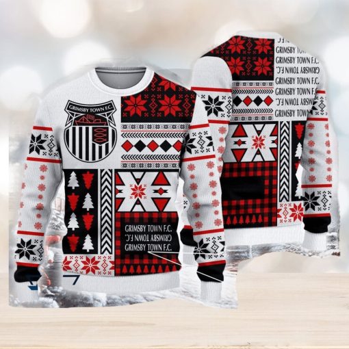 Grimsby Town Handmade Efl Logo Team Ugly Christmas Sweater For Fans Gift Unisex Sweatshirt