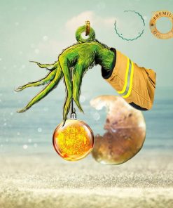 Grinch Hand Fire Dep Emble Christmas Ornament