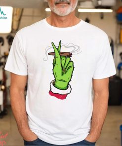 Grinch Hand Smoking Cannabis Shirt