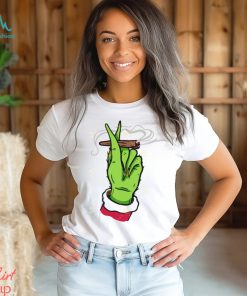 Grinch Hand Smoking Cannabis Shirt