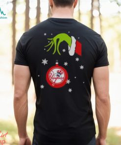 Grinch Hand holding Ornament New York Yankees Snowflake Christmas shirt, hoodie, sweater, long sleeve and tank top Grinch Hand holding Ornament New York Yankees Snowflake Christmas shirt