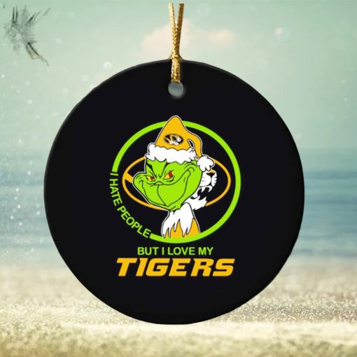 Grinch I hate people but I love my Tigers Christmas ornament