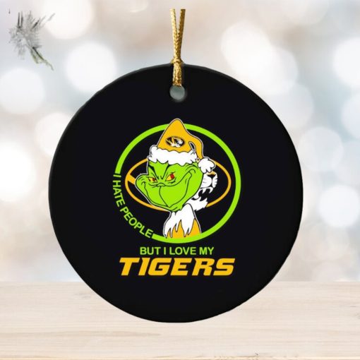 Grinch I hate people but I love my Tigers Christmas ornament