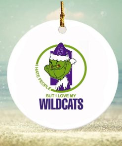 Grinch I hate people but I love my Wildcats Christmas ornament