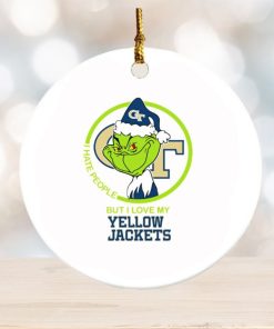 Grinch I hate people but I love my Yellow Jackets Christmas ornament