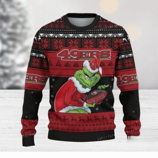 Grinch San Francisco 49er Red Ugly Sweater