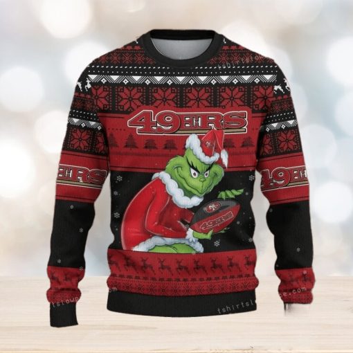 Grinch San Francisco 49er Red Ugly Sweater