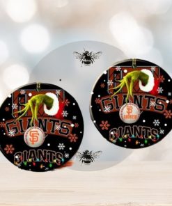 Grinch San Francisco Giants Christmas Ceramic Grinch Christmas Ornament