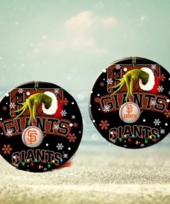 Grinch San Francisco Giants Christmas Ceramic Grinch Christmas Ornament