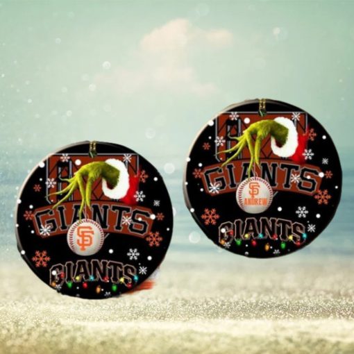 Grinch San Francisco Giants Christmas Ceramic Grinch Christmas Ornament