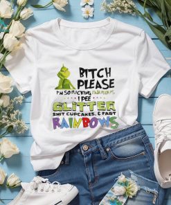 Grinch bitch please I’m so fucking fabulous I pee glitter T shirt