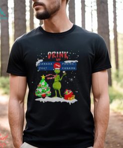 Grinch drink up Canada Postes Post Canada christmas shirt