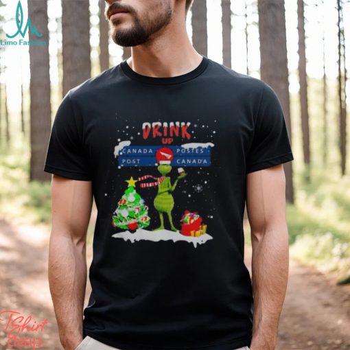 Grinch drink up Canada Postes Post Canada christmas shirt