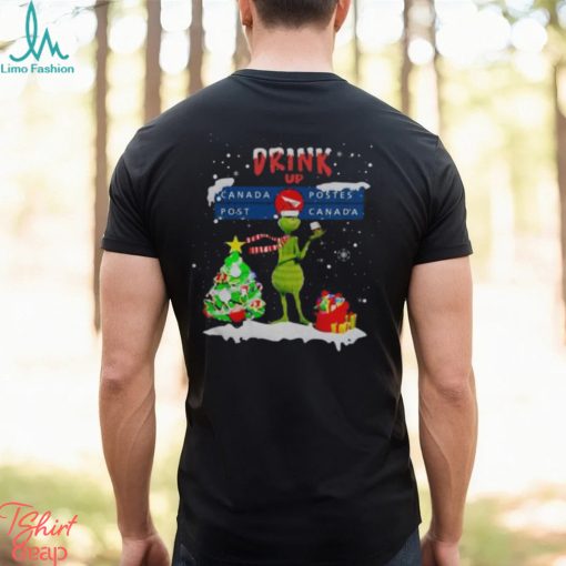 Grinch drink up Canada Postes Post Canada christmas shirt