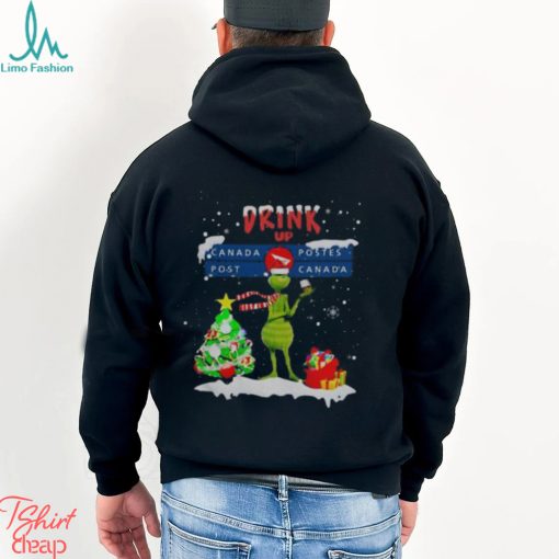 Grinch drink up Canada Postes Post Canada christmas shirt