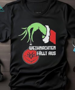 Grinch hand Holding weihnachten fällt aus t shirt