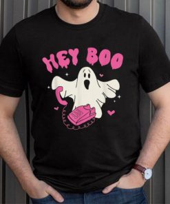 Groovy Hey Boo Pink Cute Halloween Costume Outfit Women Kids T Shirt
