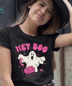 Groovy Hey Boo Pink Cute Halloween Costume Outfit Women Kids T Shirt