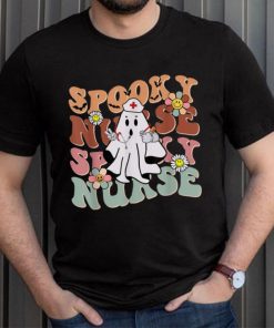 Groovy Retro Spooky Nurse Ghost Halloween Trick Or Treat T Shirt