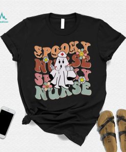 Groovy Retro Spooky Nurse Ghost Halloween Trick Or Treat T Shirt