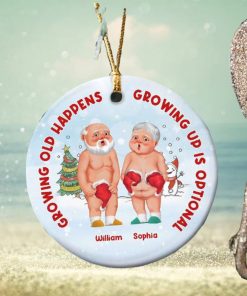 Growing Up Is Optional, Personalized Ornament, Christmas Gifts For Funny Couple