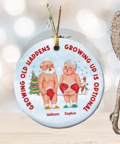 Growing Up Is Optional, Personalized Ornament, Christmas Gifts For Funny Couple
