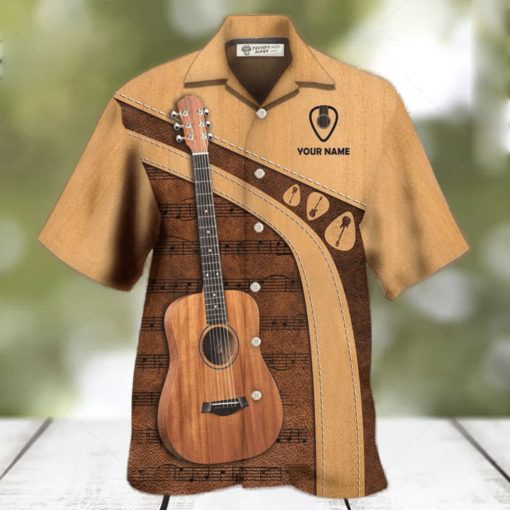 Guitar Old Guitarist And The Pick Personalized Hawaiian Shirt