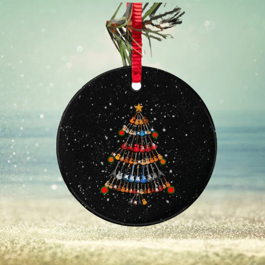 Guitar Xmas Tree Circle Ornament Christmas Ornament Christmas Gift Guitar Xmas Tree Circle Ornament Christmas Ornament Christmas Gift