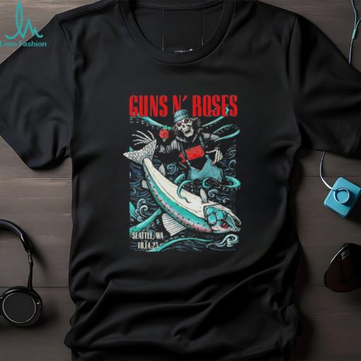 Guns N’ Roses Oct 14, 2023 Seattle Fish Thrower Event T Shirt