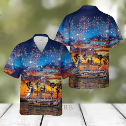 HMS Endeavour replica New Year Hawaiian Shirt