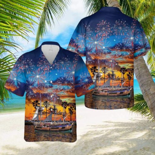 HMS Endeavour replica New Year Hawaiian Shirt