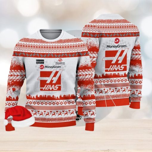 Haas Formula 1 Team Kintted Christmas 3D Sweater For Men And Women