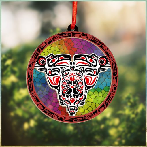 Haida Art Symbolism Suncatcher Ornament Northwest Coast Unique Christmas Ornaments