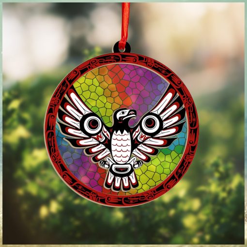 Haida Eagle Art Northwest Coast Suncatcher Ornament Christmas Tree Ornaments