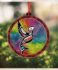 Haida Hummingbird Northwest Coast Suncatcher Ornament Native Art Christmas Ornaments 2023