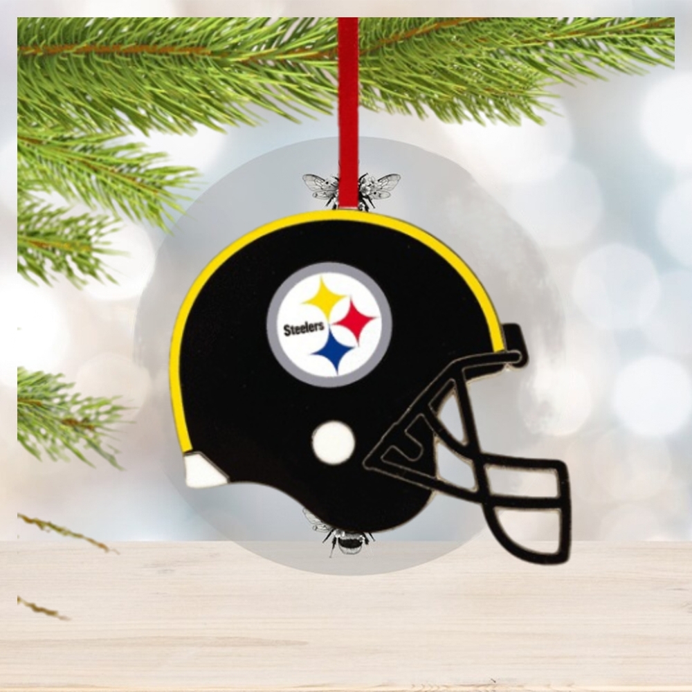 NFL Football Pittsburgh Steelers Helmet Christmas Ornament 