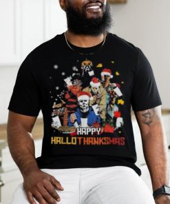 Halloween Horror Movies Characters Happy Hallothanksmas T Shirt